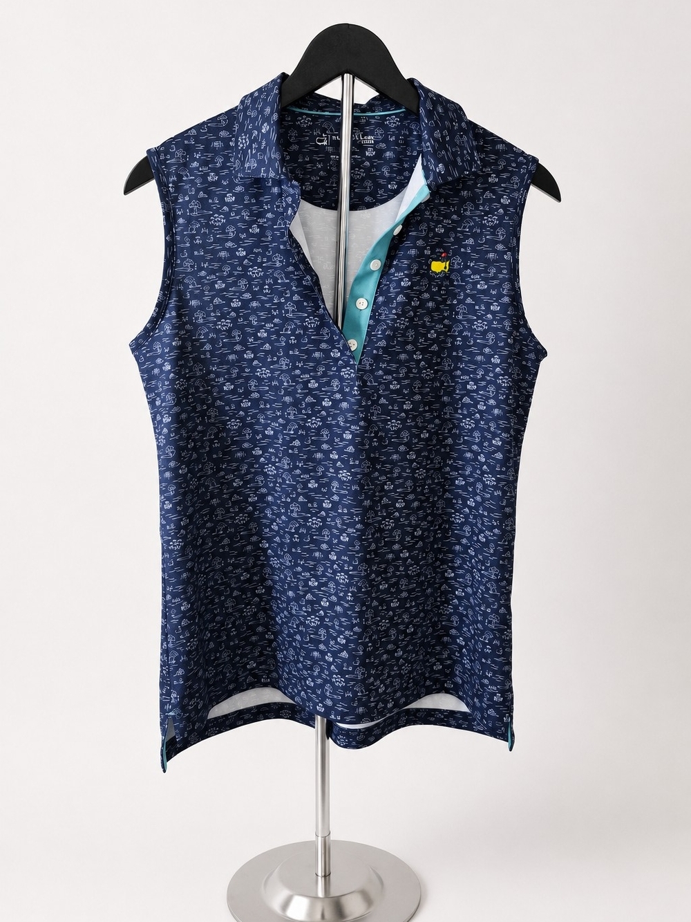 Women’s Masters Magnolia Lane Tech Navy Sleeveless Golf Polo M